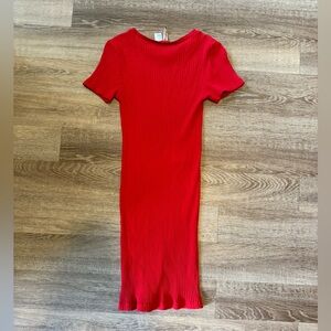 Red bodycon tshirt dress